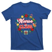 Nurse Claus Christmas Santa Laurel Wreath Mistletoe Merry Meaningful Gift T-Shirt