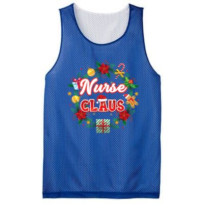 Nurse Claus Christmas Santa Laurel Wreath Mistletoe Merry Meaningful Gift Mesh Reversible Basketball Jersey Tank