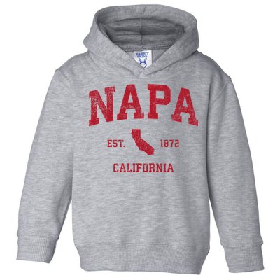 Napa California Ca Vintage Sports Design Red Print Toddler Hoodie