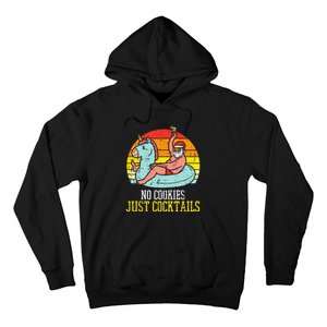 No Cookies Cocktails Santa Summer Christmas In July Xmas Hoodie