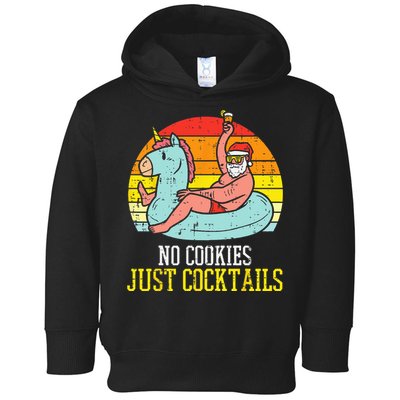 No Cookies Cocktails Santa Summer Christmas In July Xmas Toddler Hoodie