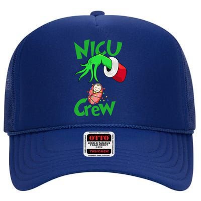 Nicu Crew Christmas Nicu Nurse Nursing Assistant High Crown Mesh Back Trucker Hat