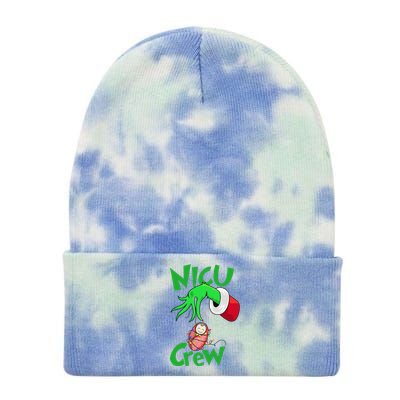 Nicu Crew Christmas Nicu Nurse Nursing Assistant Tie Dye 12in Knit Beanie