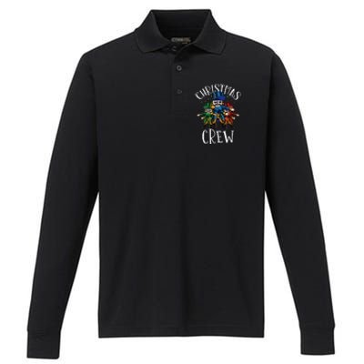 Nutcracker Christmas Crew Flossing Performance Long Sleeve Polo