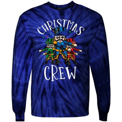 Nutcracker Christmas Crew Flossing Tie-Dye Long Sleeve Shirt