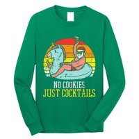 No Cookies Cocktails Santa Summer Christmas In July Xmas Long Sleeve Shirt