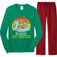 No Cookies Cocktails Santa Summer Christmas In July Xmas Long Sleeve Pajama Set