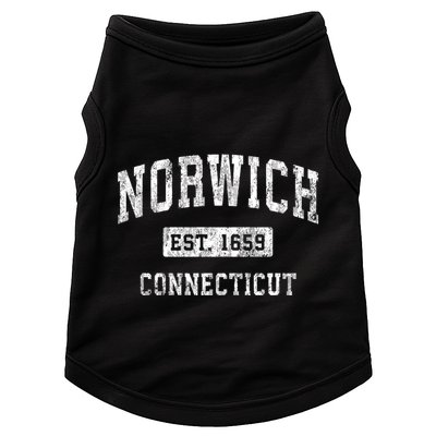 Norwich Connecticut Ct Vintage Established Sports Doggie Tank