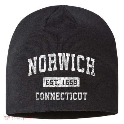 Norwich Connecticut Ct Vintage Established Sports Sustainable Beanie