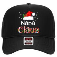 Nana Claus Christmas Family Matching Xmas Light Tree High Crown Mesh Back Trucker Hat