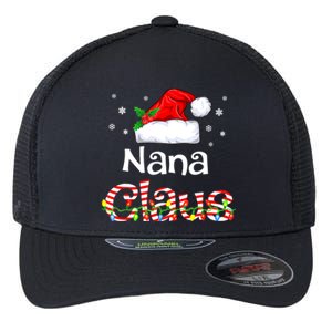 Nana Claus Christmas Family Matching Xmas Light Tree Flexfit Unipanel Trucker Cap