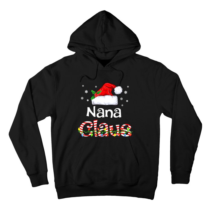 Nana Claus Christmas Family Matching Xmas Light Tree Hoodie