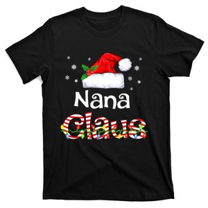 Nana Claus Christmas Family Matching Xmas Light Tree T-Shirt