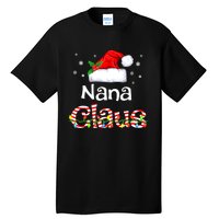 Nana Claus Christmas Family Matching Xmas Light Tree Tall T-Shirt