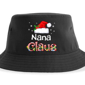 Nana Claus Christmas Family Matching Xmas Light Tree Sustainable Bucket Hat