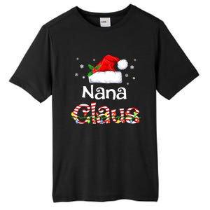 Nana Claus Christmas Family Matching Xmas Light Tree Tall Fusion ChromaSoft Performance T-Shirt