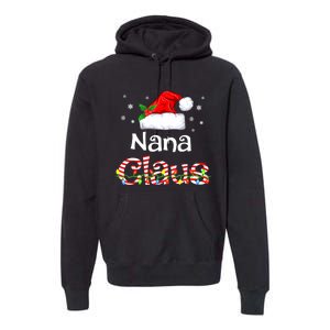 Nana Claus Christmas Family Matching Xmas Light Tree Premium Hoodie