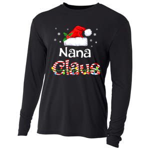 Nana Claus Christmas Family Matching Xmas Light Tree Cooling Performance Long Sleeve Crew