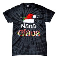 Nana Claus Christmas Family Matching Xmas Light Tree Tie-Dye T-Shirt