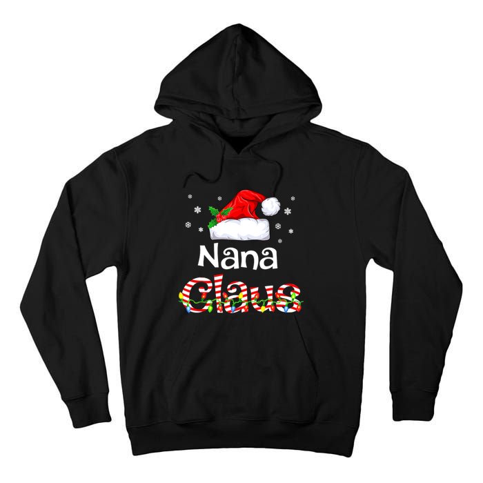 Nana Claus Christmas Family Matching Xmas Light Tree Tall Hoodie