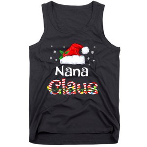 Nana Claus Christmas Family Matching Xmas Light Tree Tank Top