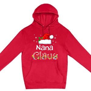 Nana Claus Christmas Family Matching Xmas Light Tree Premium Pullover Hoodie