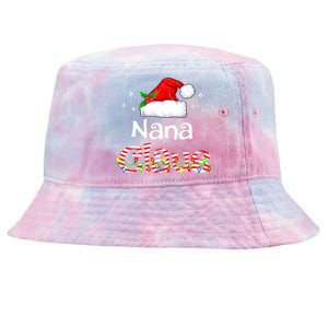 Nana Claus Christmas Family Matching Xmas Light Tree Tie-Dyed Bucket Hat