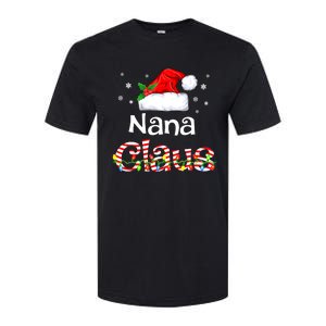 Nana Claus Christmas Family Matching Xmas Light Tree Softstyle CVC T-Shirt