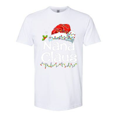 Nana Claus Christmas Pajama Family Matching Xmas Light Softstyle® CVC T-Shirt