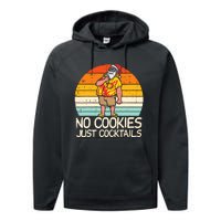 No Cookies Cocktails Santa Summer Christmas In July Xmas Performance Fleece Hoodie