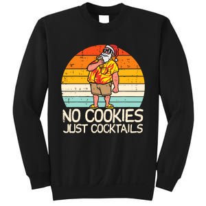 No Cookies Cocktails Santa Summer Christmas In July Xmas Sweatshirt