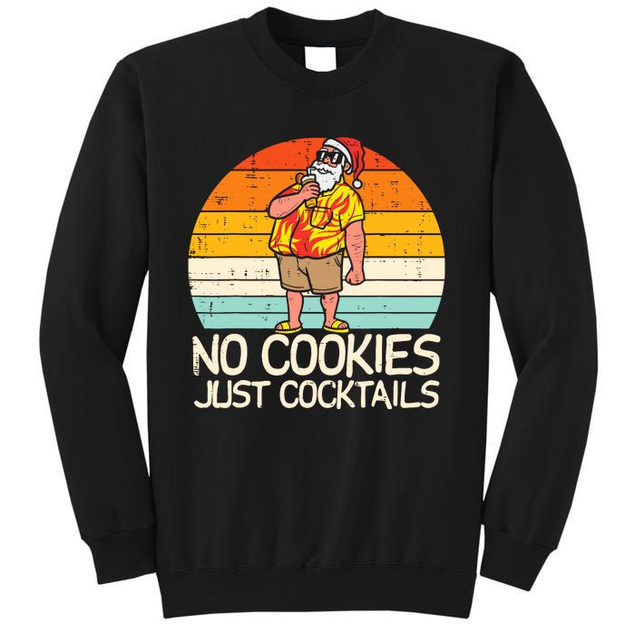 No Cookies Cocktails Santa Summer Christmas In July Xmas Sweatshirt