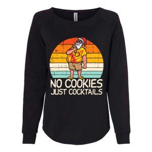 No Cookies Cocktails Santa Summer Christmas In July Xmas Womens California Wash Sweatshirt