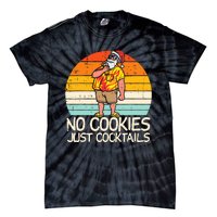 No Cookies Cocktails Santa Summer Christmas In July Xmas Tie-Dye T-Shirt