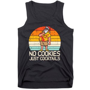 No Cookies Cocktails Santa Summer Christmas In July Xmas Tank Top