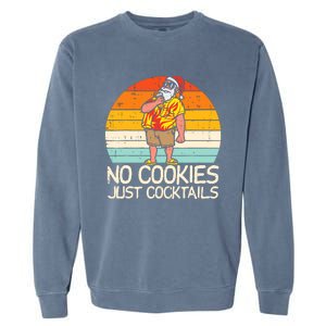 No Cookies Cocktails Santa Summer Christmas In July Xmas Garment-Dyed Sweatshirt