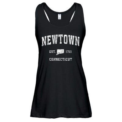 Newtown Connecticut Ct Vintage Sports Ladies Essential Flowy Tank