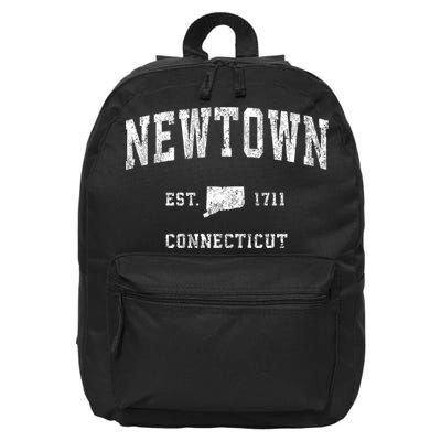 Newtown Connecticut Ct Vintage Sports 16 in Basic Backpack