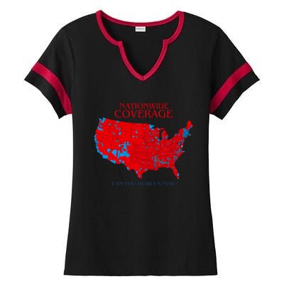 Nationwide Coverage Can You Hear Us Now Ladies Halftime Notch Neck Tee