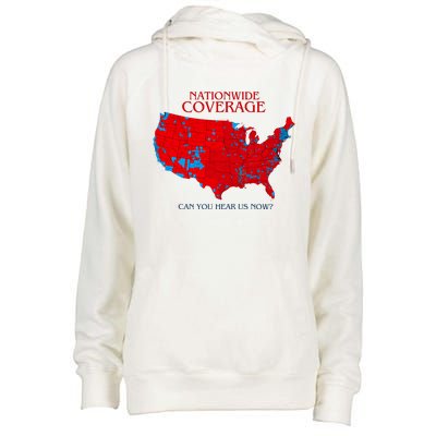 Nationwide Coverage Can You Hear Us Now Womens Funnel Neck Pullover Hood