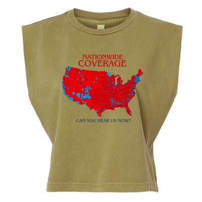 Nationwide Coverage Can You Hear Us Now Garment-Dyed Women's Muscle Tee