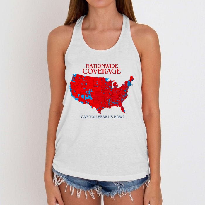 Nationwide Coverage Can You Hear Us Now Women's Knotted Racerback Tank