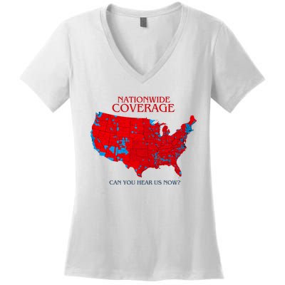 Nationwide Coverage Can You Hear Us Now Women's V-Neck T-Shirt