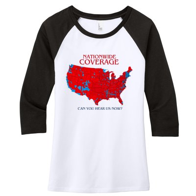 Nationwide Coverage Can You Hear Us Now Women's Tri-Blend 3/4-Sleeve Raglan Shirt