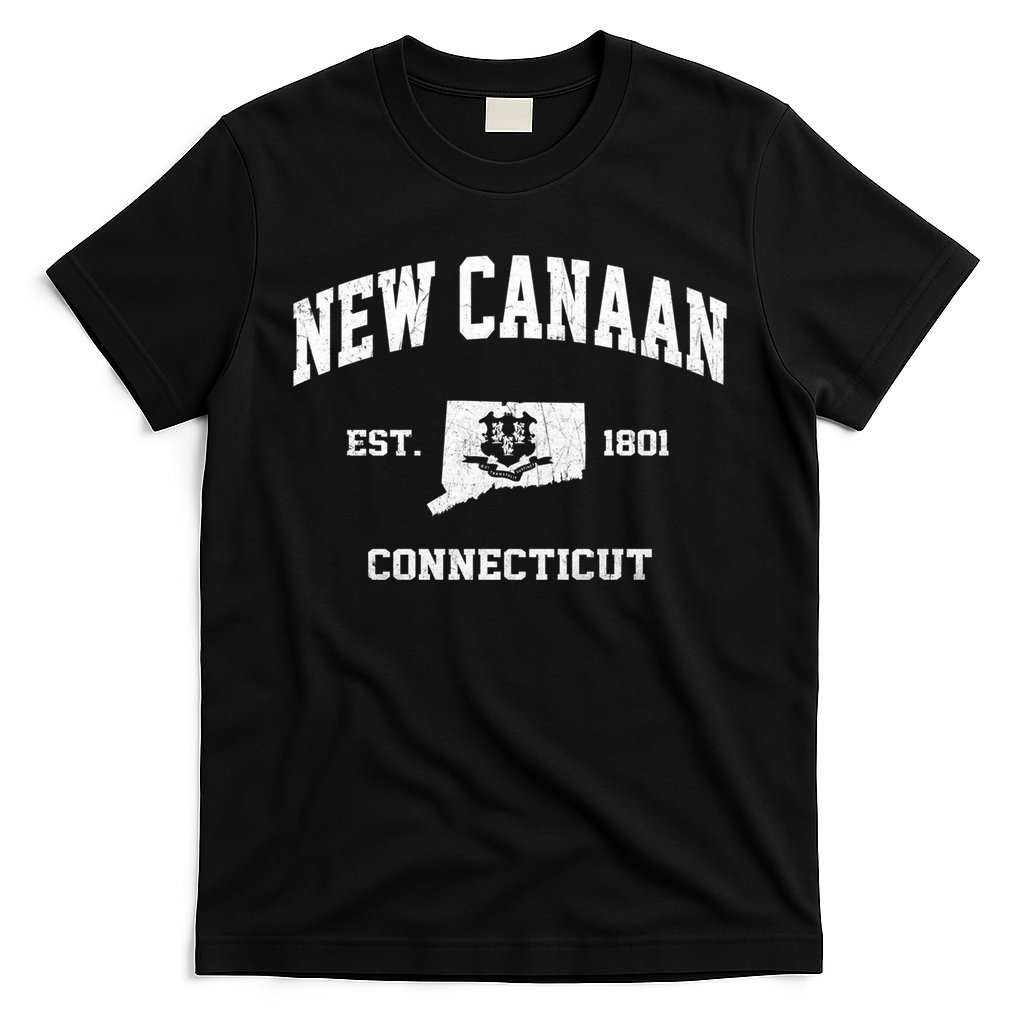New Canaan Connecticut CT Vintage State Athletic Style T-Shirt