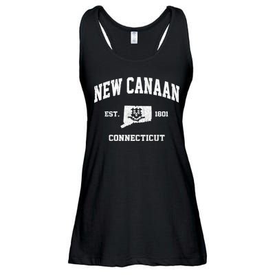 New Canaan Connecticut CT Vintage State Athletic Style Ladies Essential Flowy Tank