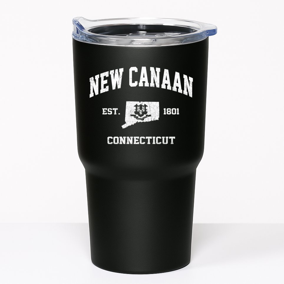 New Canaan Connecticut CT Vintage State Athletic Style Tumbler