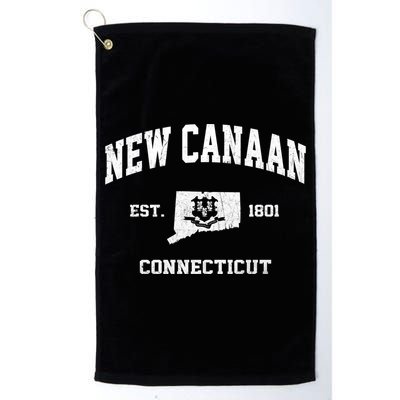 New Canaan Connecticut CT Vintage State Athletic Style Golf Towel