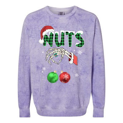 Nuts Chest Christmas Chestnuts Xmas Couple Matching Costume Cute Gift Colorblast Crewneck Sweatshirt