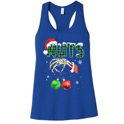 Nuts Chest Christmas Chestnuts Xmas Couple Matching Costume Cute Gift Women's Racerback Tank